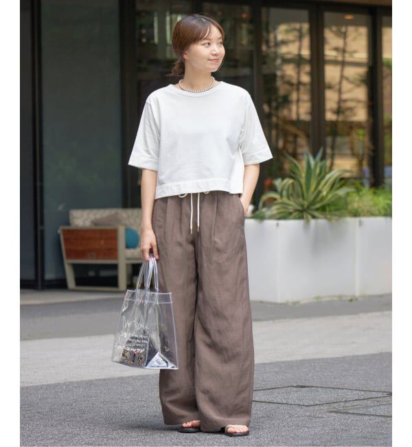 IENA「《WEB限定/追加》クロップドTシャツ」|Tシャツ・カットソー|