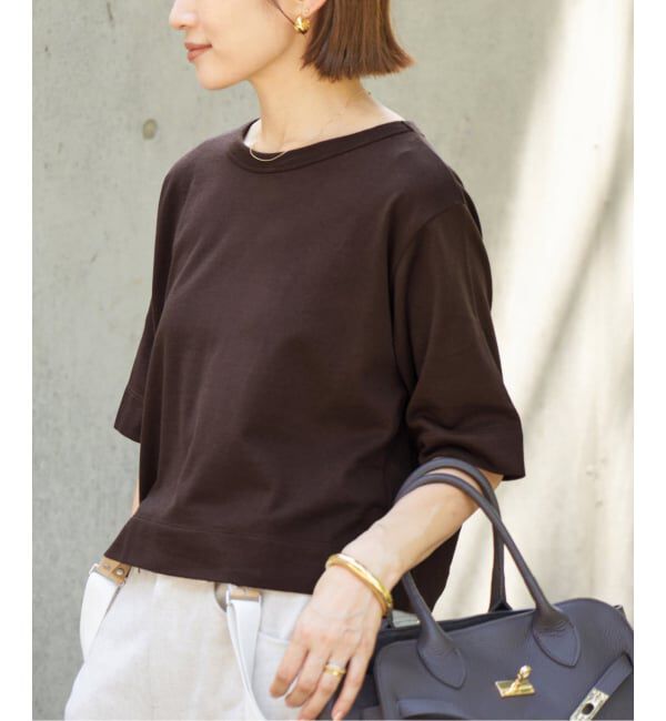 IENA「《WEB限定/追加》クロップドTシャツ」|Tシャツ・カットソー|