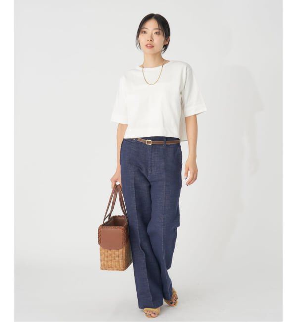 IENA「《WEB限定/追加》クロップドTシャツ」|Tシャツ・カットソー|