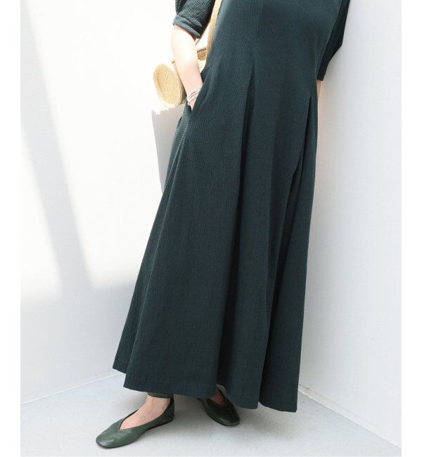 IENA「《追加》B. サッカーVネックワンピース」|ワンピース|