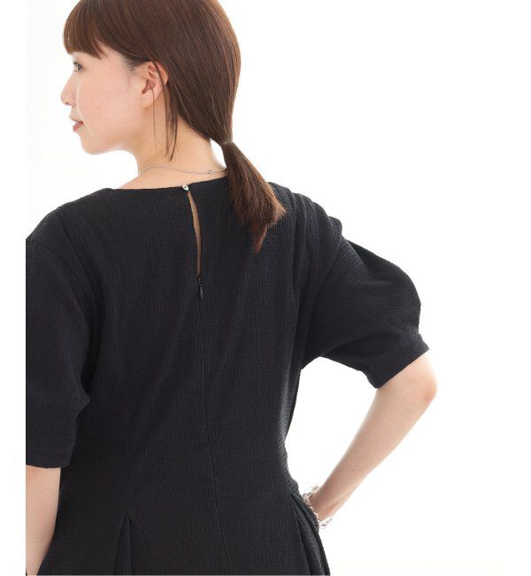 IENA「《追加》B. サッカーVネックワンピース」|ワンピース|