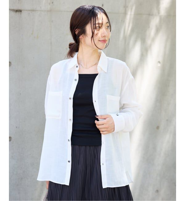 IENA「シアーメッシュ シャツ」|シャツ・ブラウス|