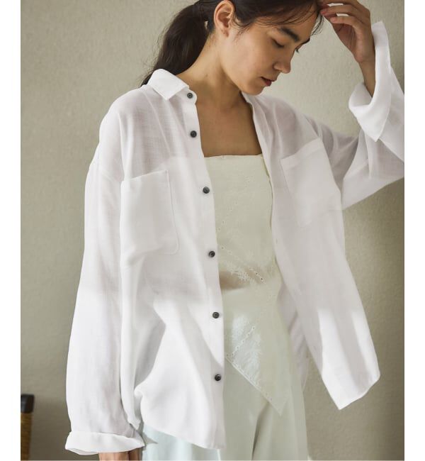 IENA「シアーメッシュ シャツ」|シャツ・ブラウス|