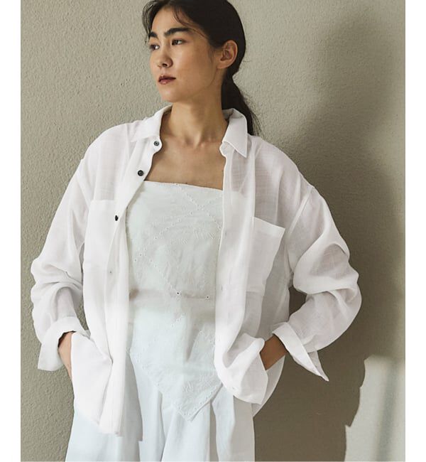 IENA「シアーメッシュ シャツ」|シャツ・ブラウス|