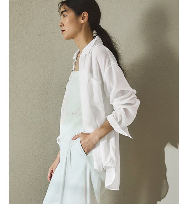 IENA「シアーメッシュ シャツ」|シャツ・ブラウス|