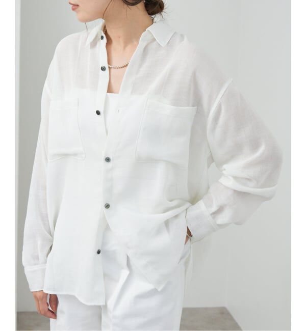 IENA「シアーメッシュ シャツ」|シャツ・ブラウス|