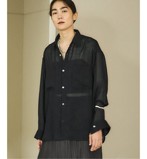 IENA「シアーメッシュ シャツ」|シャツ・ブラウス|