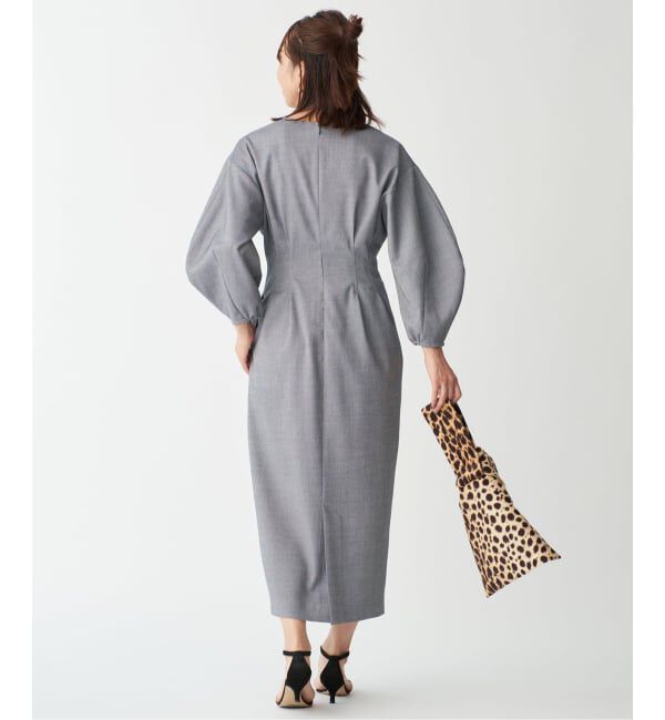 VERMEIL par iena「《追加2》P/Ryツイルウエストシェイプワンピース」|ワンピース|