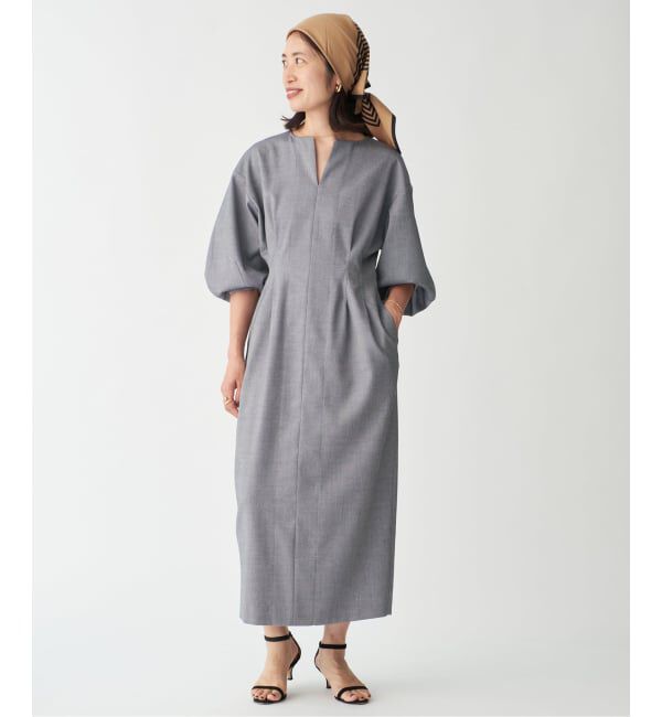 VERMEIL par iena「《追加2》P/Ryツイルウエストシェイプワンピース」|ワンピース|