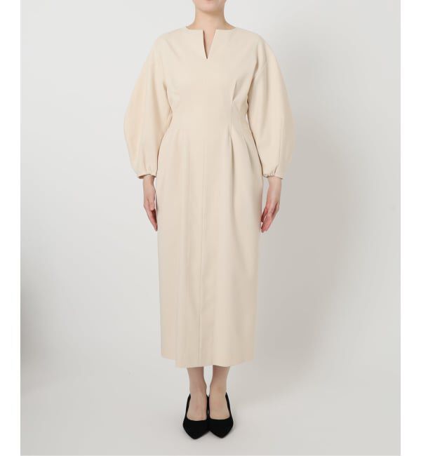 VERMEIL par iena「《追加2》P/Ryツイルウエストシェイプワンピース」|ワンピース|