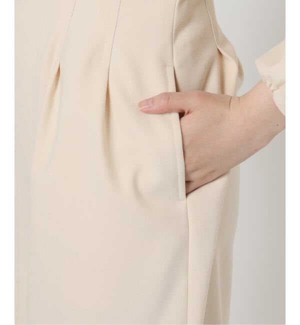 VERMEIL par iena「《追加2》P/Ryツイルウエストシェイプワンピース」|ワンピース|