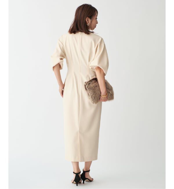 VERMEIL par iena「《追加2》P/Ryツイルウエストシェイプワンピース」|ワンピース|