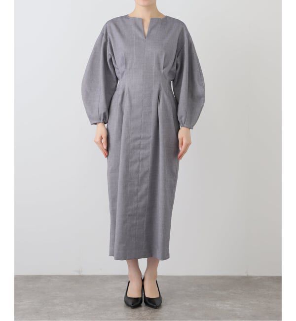 VERMEIL par iena「《追加2》P/Ryツイルウエストシェイプワンピース」|ワンピース|