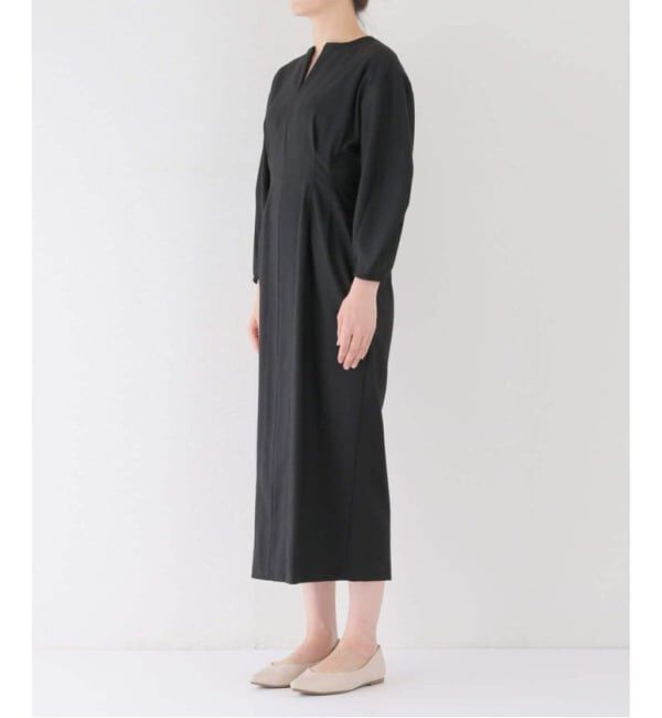 VERMEIL par iena「《追加2》P/Ryツイルウエストシェイプワンピース」|ワンピース|