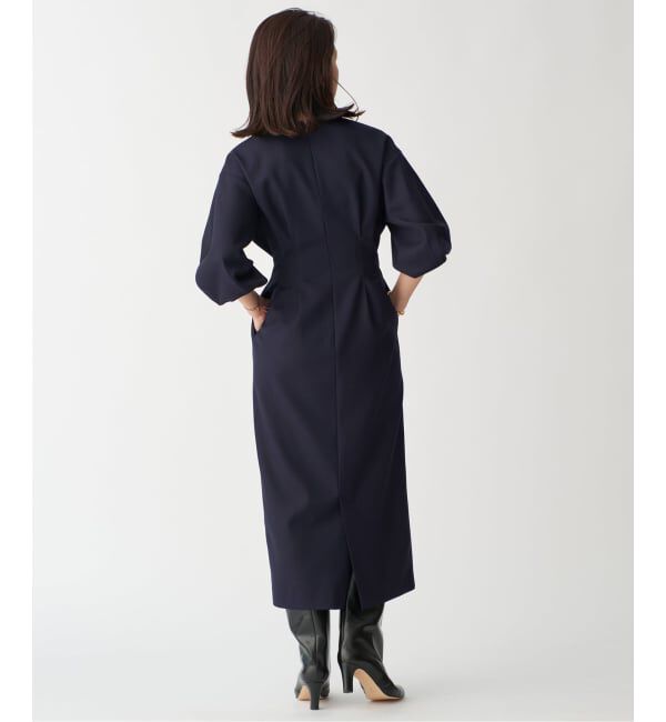 VERMEIL par iena「《追加2》P/Ryツイルウエストシェイプワンピース」|ワンピース|