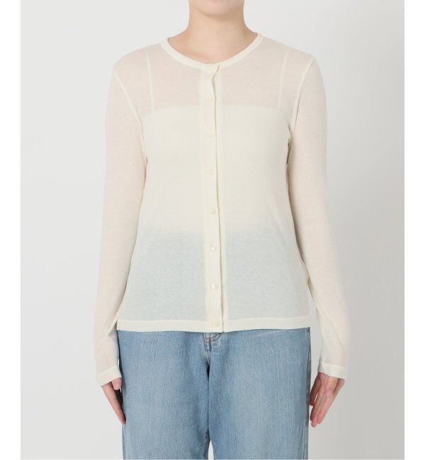 IENA LA BOUCLE「IENA LA BOUCLE シアーフライスカーディガン」|カーディガン|