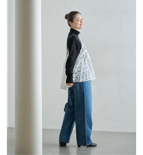 IENA「《WEB限定/追加2》フラワーエンブロイダリー キャミソール」|キャミソール|