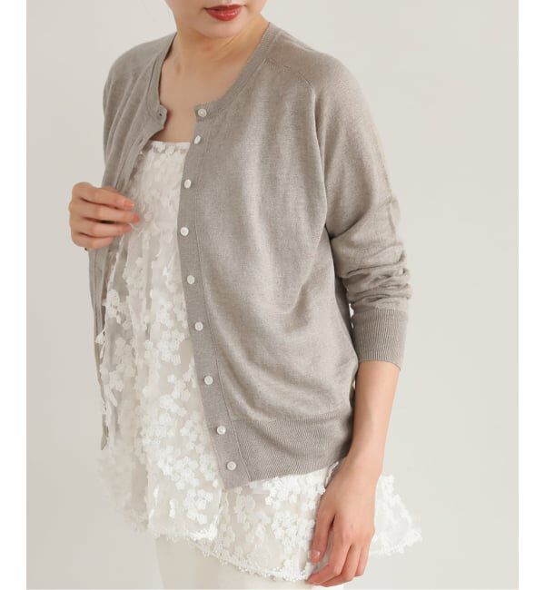 IENA「《WEB限定/追加2》フラワーエンブロイダリー キャミソール」|キャミソール|