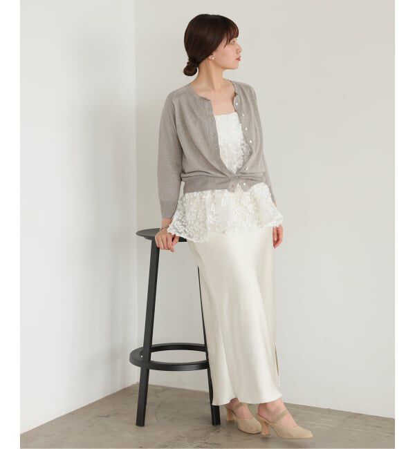 IENA「《WEB限定/追加2》フラワーエンブロイダリー キャミソール」|キャミソール|