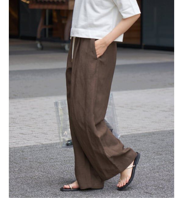 IENA「レーヨンリネンタンブラーイージーパンツ」|その他|