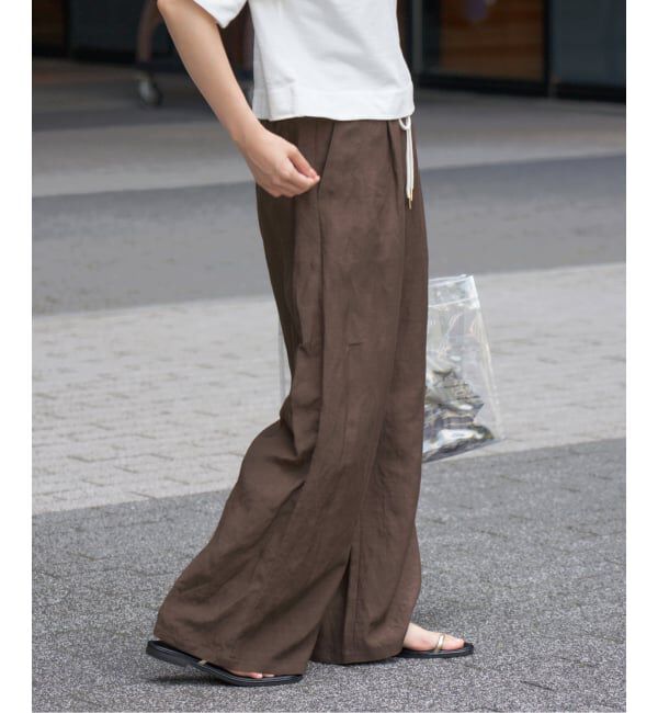 IENA「レーヨンリネンタンブラーイージーパンツ」|その他|