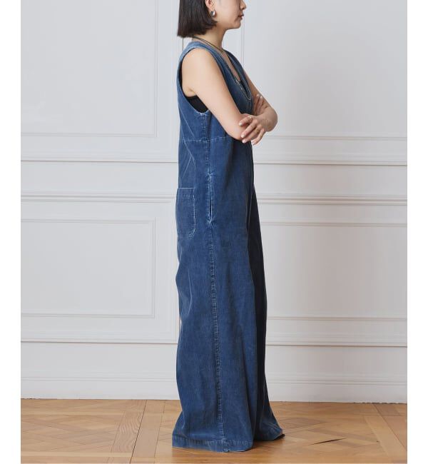 IENA LA BOUCLE「《追加》IENA LA BOUCLE インディゴコーデュロイオールインワン2」|オールインワン|