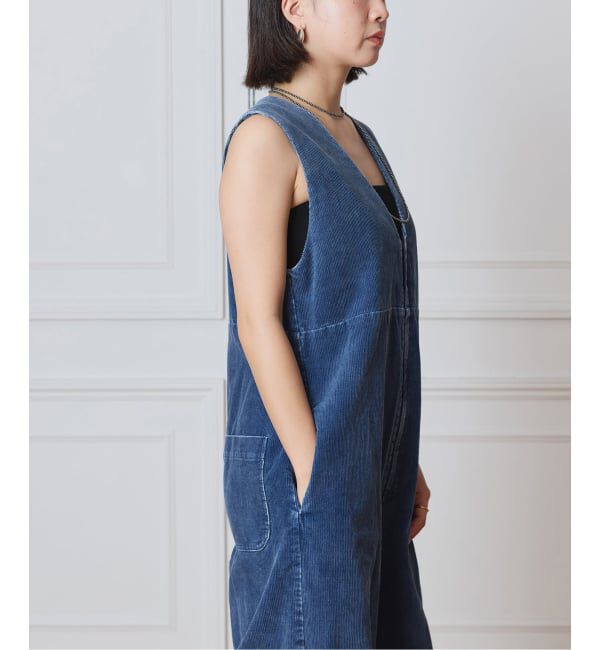 IENA LA BOUCLE「《追加》IENA LA BOUCLE インディゴコーデュロイオールインワン2」|オールインワン|