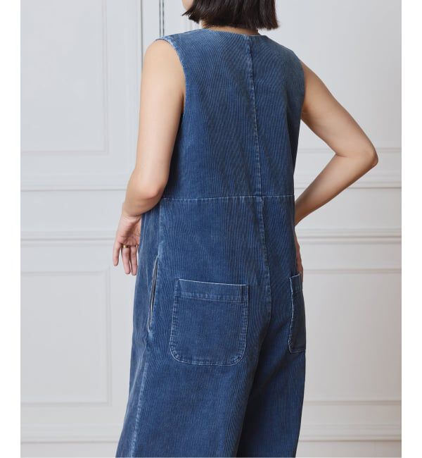 IENA LA BOUCLE「《追加》IENA LA BOUCLE インディゴコーデュロイオールインワン2」|オールインワン|