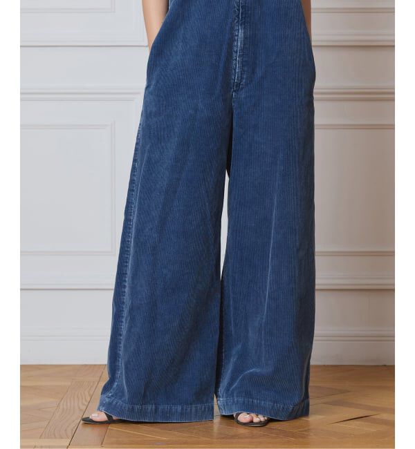 IENA LA BOUCLE「《追加》IENA LA BOUCLE インディゴコーデュロイオールインワン2」|オールインワン|