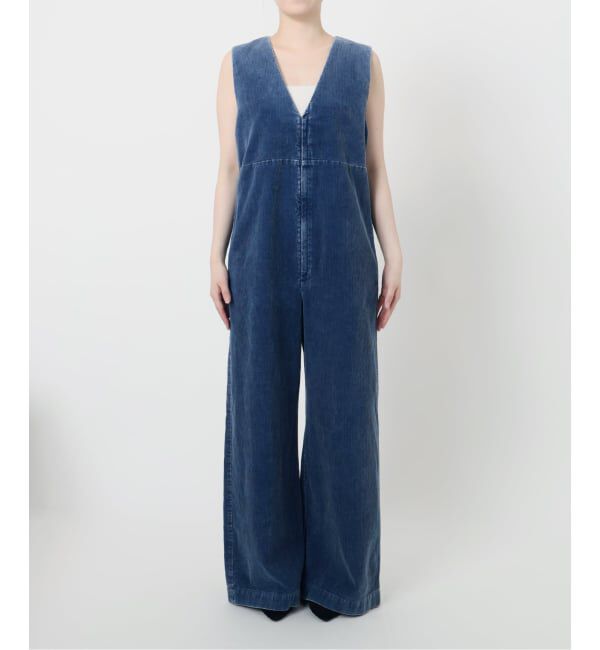 IENA LA BOUCLE「《追加》IENA LA BOUCLE インディゴコーデュロイオールインワン2」|オールインワン|