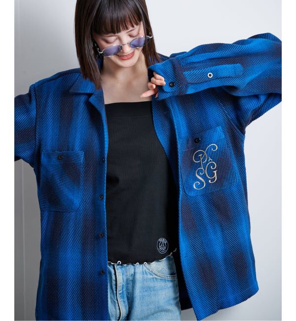 Paris Saint-Germain「【Paris Saint-Germain / パリ・サン＝ジェルマン】 JP Ombre Check C.P.O」|シャツ・ブラウス|