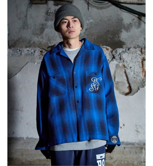 Paris Saint-Germain「【Paris Saint-Germain / パリ・サン＝ジェルマン】 JP Ombre Check C.P.O」|シャツ・ブラウス|