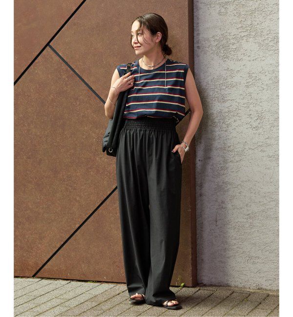 JOURNAL STANDARD「《追加2》【撥水/接触冷感/洗える/UVカット】リネンナイロンストレッチワイドパンツ」|その他|