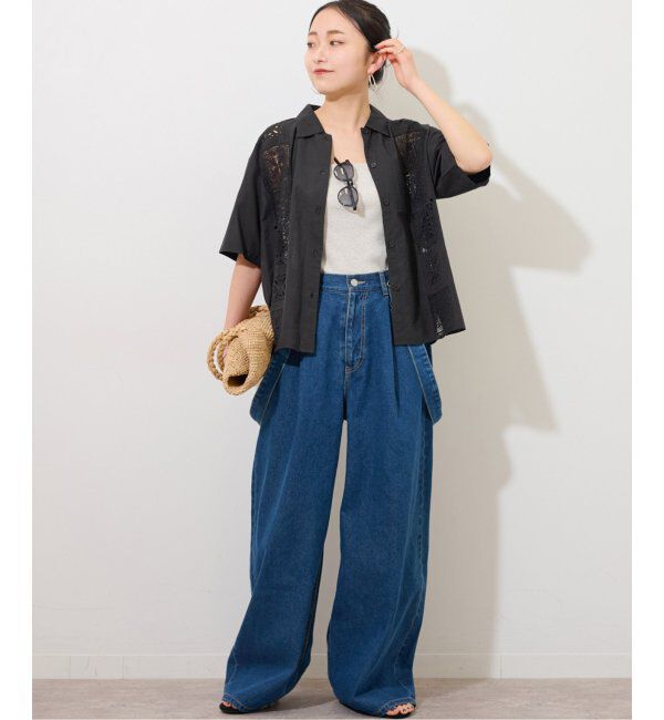 JOURNAL STANDARD relume「ハーフスリーブエンブロイダリーシャツ」|シャツ・ブラウス|