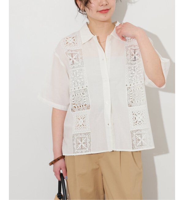 JOURNAL STANDARD relume「ハーフスリーブエンブロイダリーシャツ」|シャツ・ブラウス|