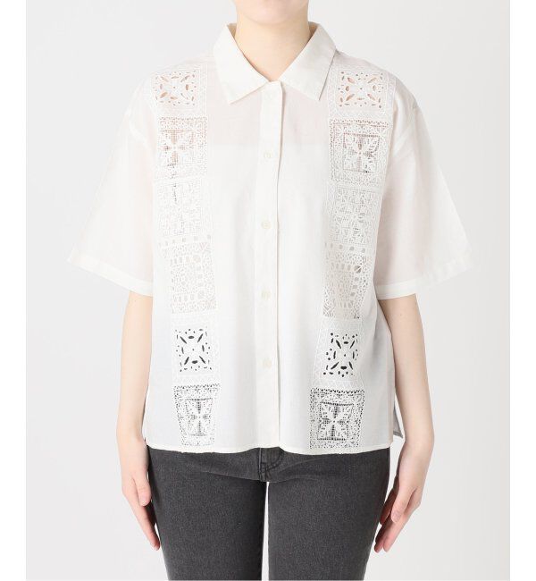 JOURNAL STANDARD relume「ハーフスリーブエンブロイダリーシャツ」|シャツ・ブラウス|
