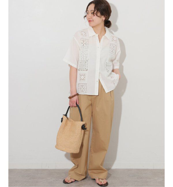 JOURNAL STANDARD relume「ハーフスリーブエンブロイダリーシャツ」|シャツ・ブラウス|