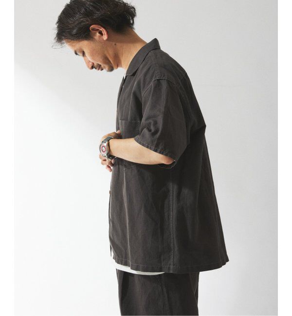 JOURNAL STANDARD relume「ヨーロピアンフラックス ガーメントダイ オープンカラーシャツ」|シャツ・ブラウス|