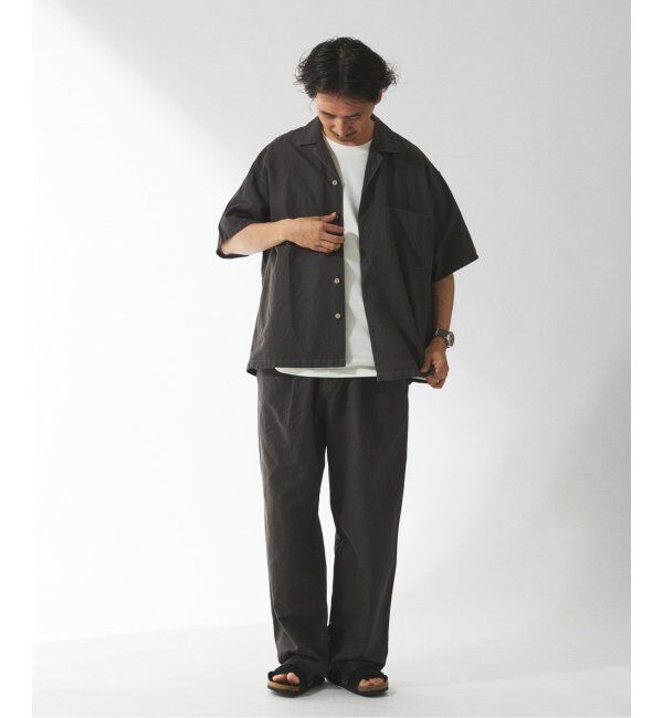 JOURNAL STANDARD relume「ヨーロピアンフラックス ガーメントダイ オープンカラーシャツ」|シャツ・ブラウス|