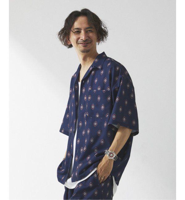 JOURNAL STANDARD relume「ホールパターン プリント オープンカラーシャツ」|シャツ・ブラウス|