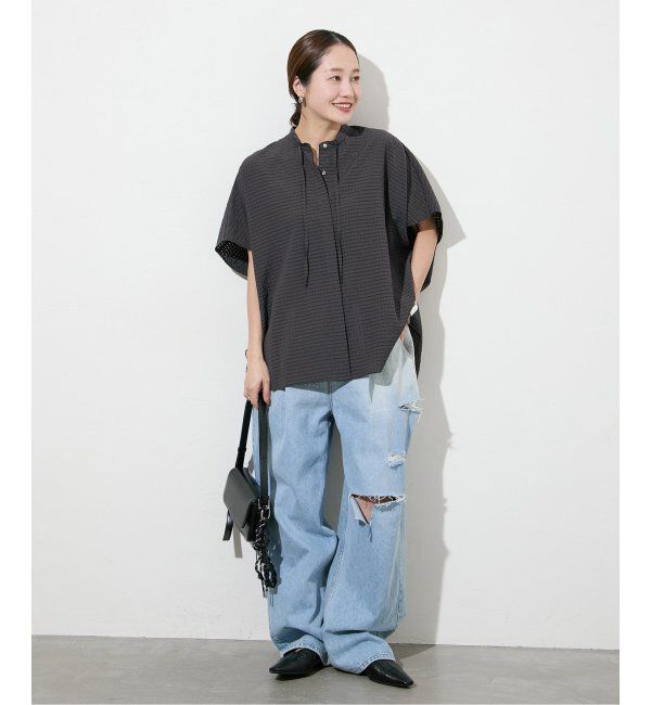 JOURNAL STANDARD「《追加2》シアーチェックポンチョブラウス」|シャツ・ブラウス|