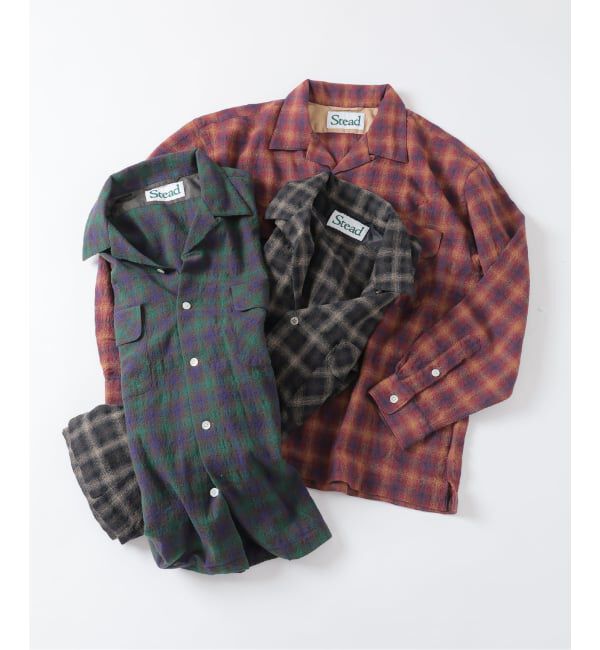 J.S.Homestead「Stead / ライト ウール オンブレー チェック シャツ」|シャツ・ブラウス|