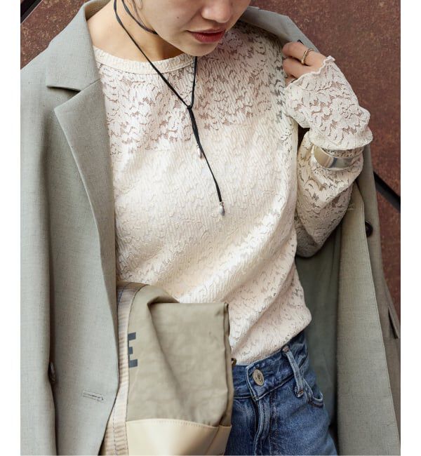 JOURNAL STANDARD「《追加予約2》ストレッチフラワーレースインナー」|Tシャツ・カットソー|ナチュラル