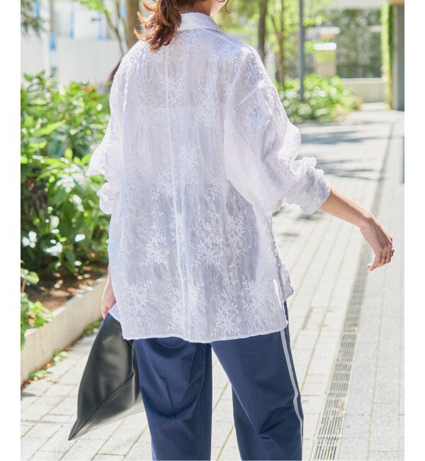 Spick and Span「シアーエンブロイダリーシャツ」|シャツ・ブラウス|