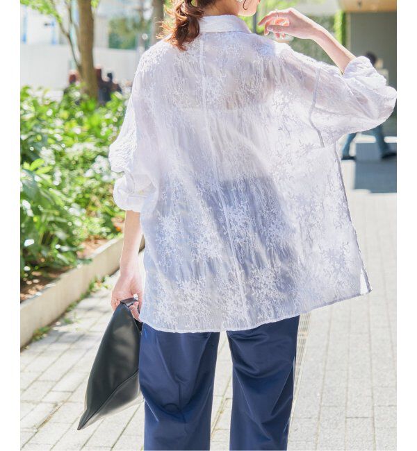Spick and Span「シアーエンブロイダリーシャツ」|シャツ・ブラウス|