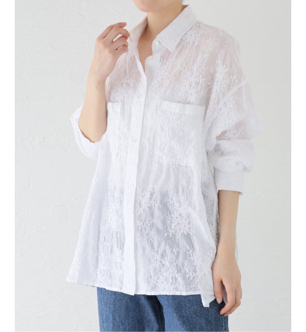 Spick and Span「シアーエンブロイダリーシャツ」|シャツ・ブラウス|