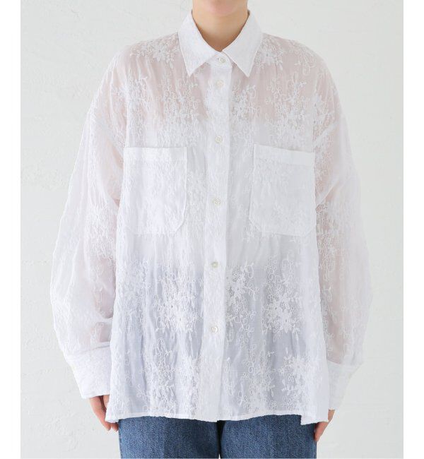 Spick and Span「シアーエンブロイダリーシャツ」|シャツ・ブラウス|