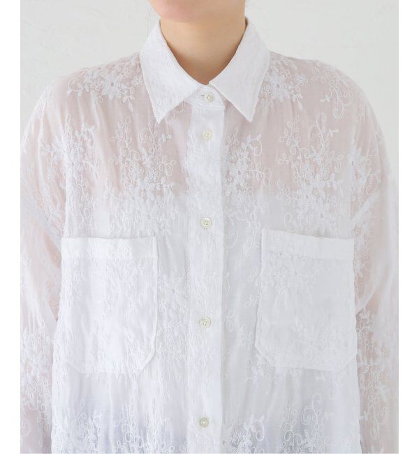 Spick and Span「シアーエンブロイダリーシャツ」|シャツ・ブラウス|