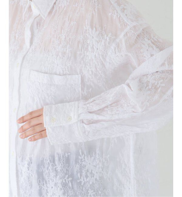 Spick and Span「シアーエンブロイダリーシャツ」|シャツ・ブラウス|