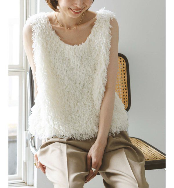 NOBLE「フェザーヤーンタンクトッププルオーバー」|シャツ・ブラウス|ホワイト
